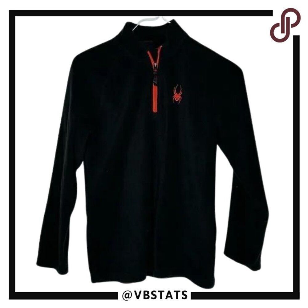 Spyder Black / Red 1/4 Zip Fleece‎ Top in size Boys XL
